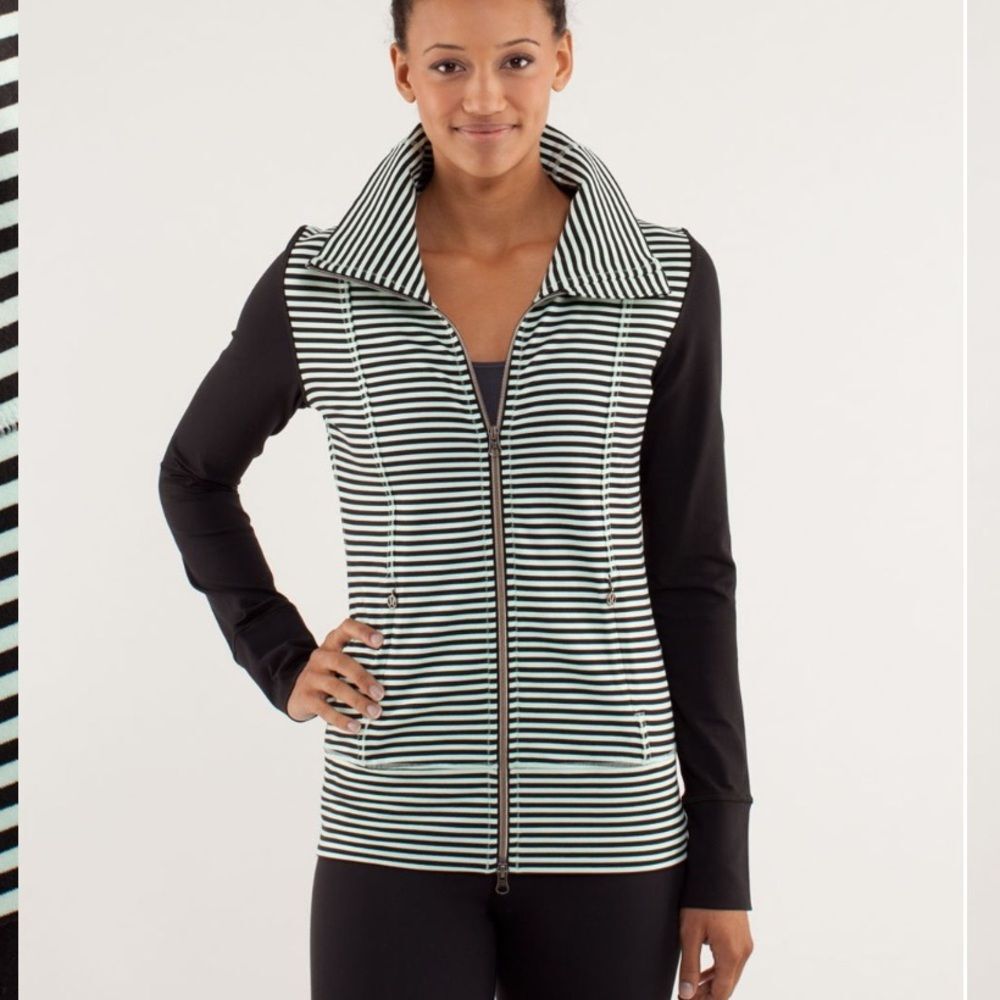 Lululemon daily yoga stripe zip up jacket